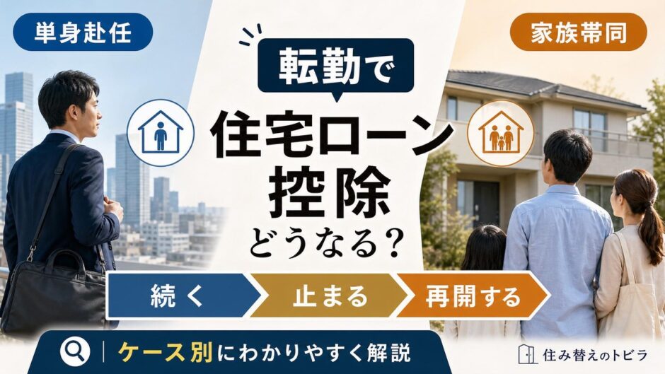 転勤で住宅ローン控除はどうなる？続く・止まる・再開をケース別に解説