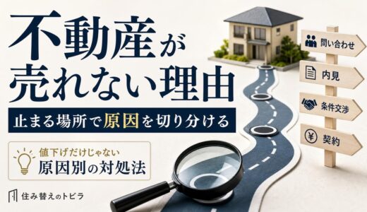 不動産が売れない理由と対処｜止まる場所で原因を切り分ける