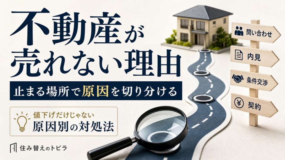不動産が売れない理由と対処｜止まる場所で原因を切り分ける