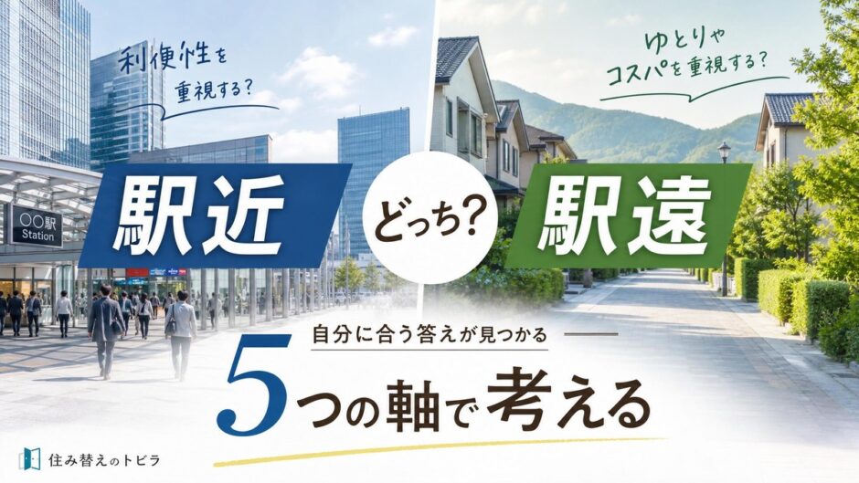 住み替えは駅近・駅遠どっちが正解？5つの軸で自分に合う答えを出す