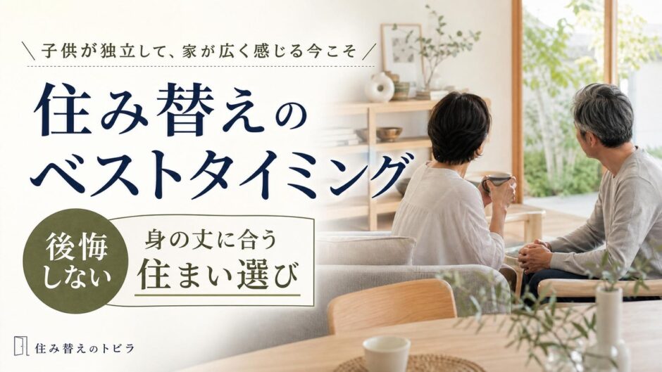 子供の独立後の住み替え｜後悔しないタイミングと住まいの選び方