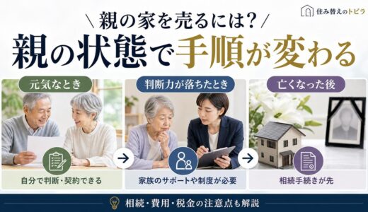 親の家を売るには？親の状態で決まる手順と相続・費用・税金の注意点
