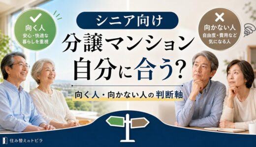シニア向け分譲マンションは自分に合う?向く人・向かない人と判断軸