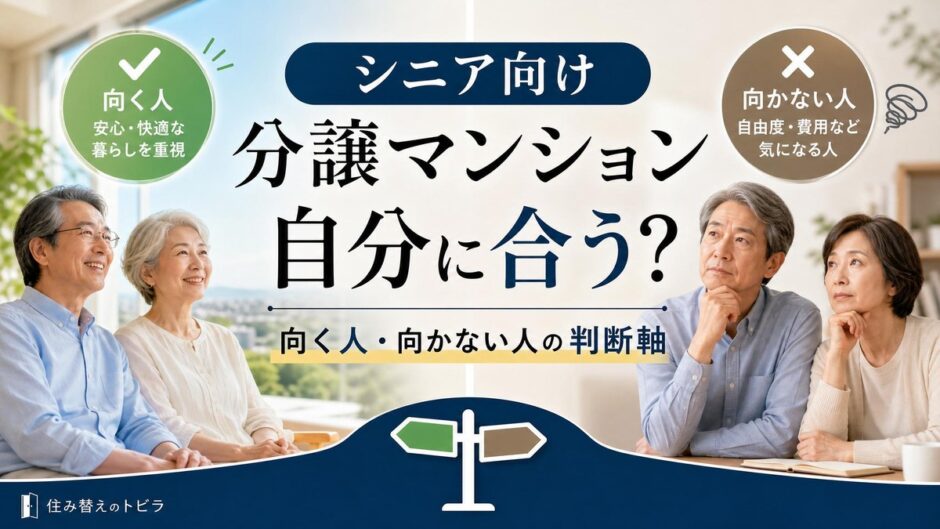 シニア向け分譲マンションは自分に合う?向く人・向かない人と判断軸