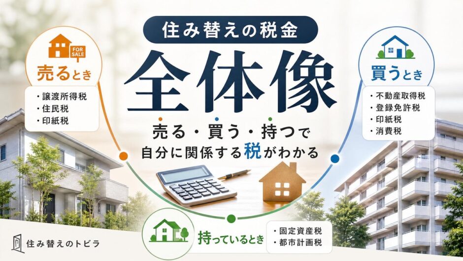 住み替えの税金の全体像｜売る・買う・持つで自分に関係する税がわかる