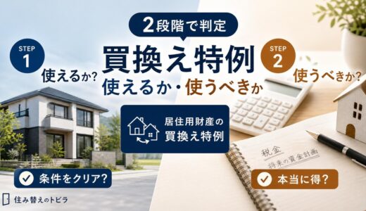 居住用財産の買換え特例とは？使えるか・使うべきかを2段階で判定