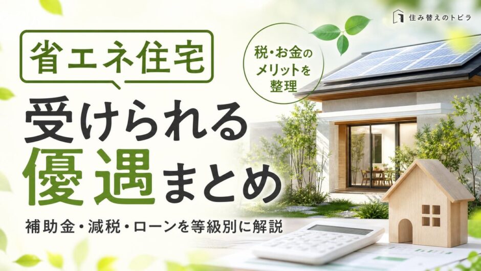 省エネ住宅の優遇まとめ｜補助金・減税・ローンを等級別に解説