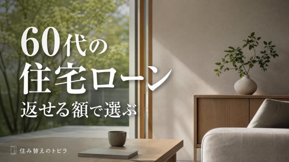 60代の住宅ローン｜3つの壁と「返せる額」で選ぶ組み方