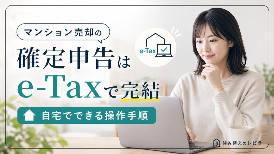 不動産売却の確定申告はe-Taxで完結｜自宅でできる操作手順
