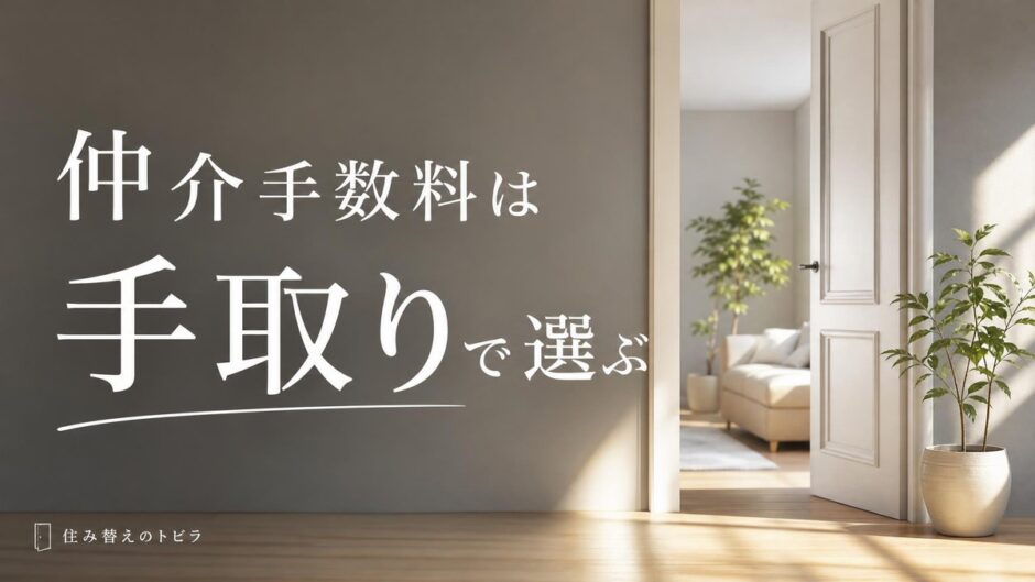 住み替えの仲介手数料はいくら？早見表と「実質手取り」で選ぶ
