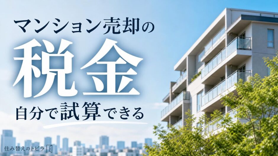 マンション売却の税金はいくら？譲渡所得税を4ステップで自分で試算