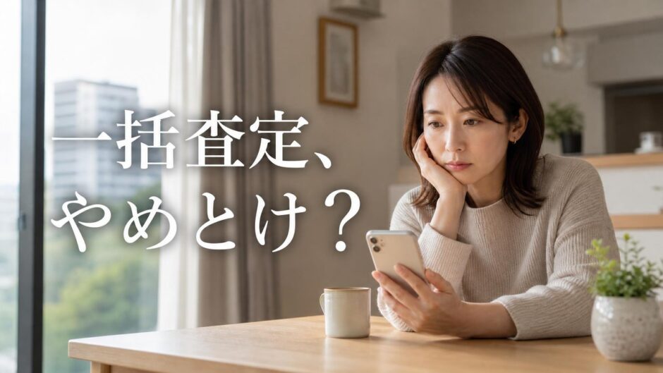 マンション一括査定はやめとけ？5つの理由と判断基準、やめた場合の進め方
