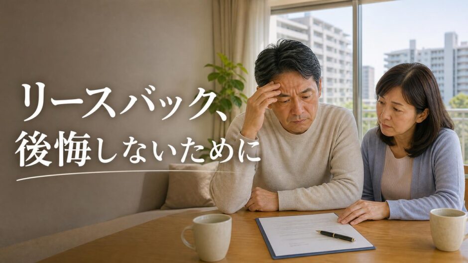 リースバックで後悔した実例と原因｜後悔しない契約前の手順と契約後に取れる手