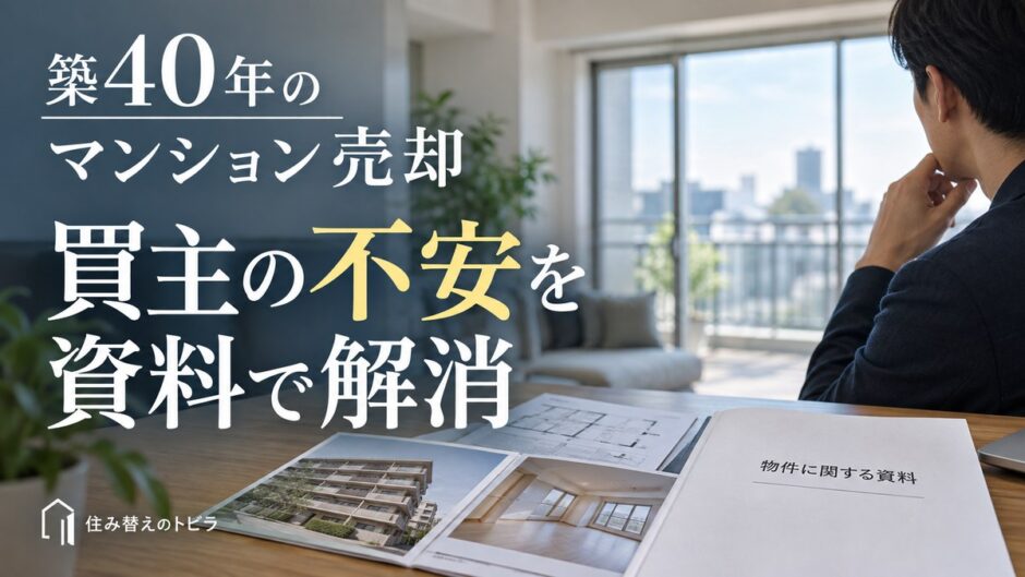 築40年のマンション売却｜買主の不安を資料で解消する売り方