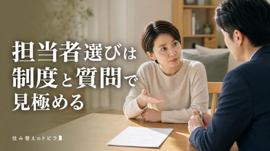 不動産会社の担当者の選び方｜営業マンを制度と質問で見極める
