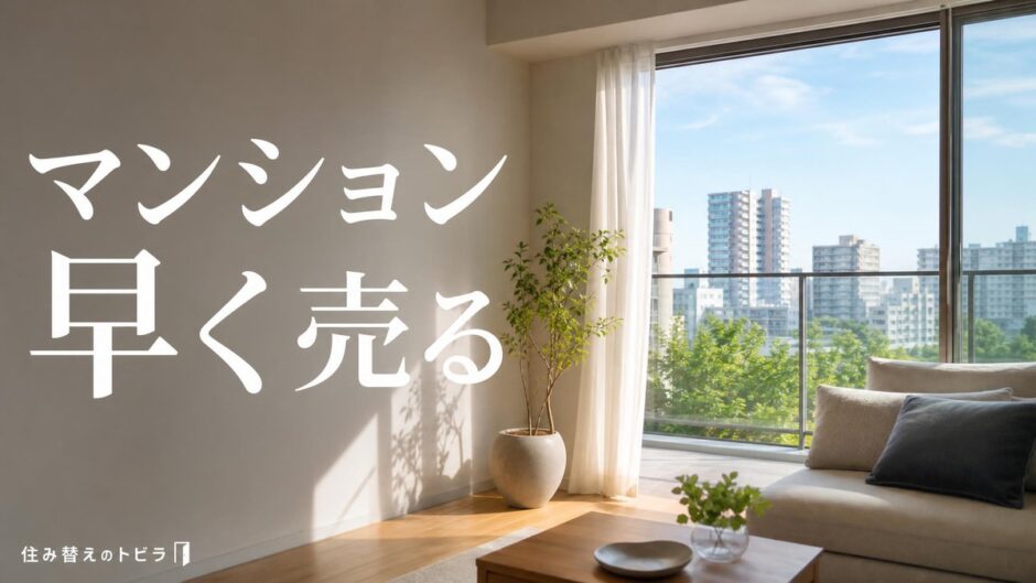 マンション売却を早くする方法｜どのくらい早く売れるかと損をしない進め方