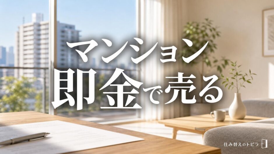 マンションを即金で売却する方法｜即日買取の中身と現金が入る日を早める条件