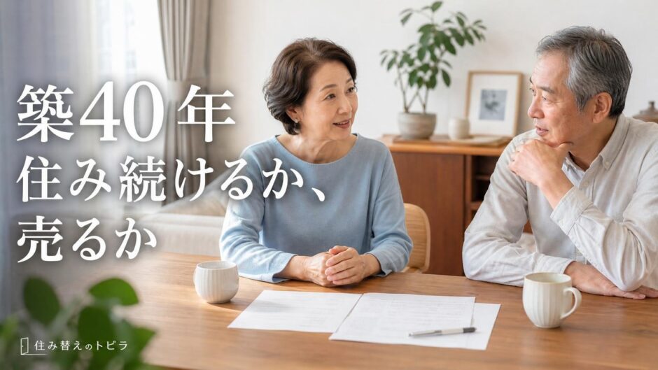 築40年マンションの住み替え｜売るべきか住み続けるかの判断と住み替え先