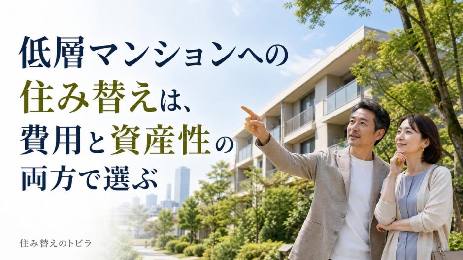 低層マンションへの住み替え｜タワマンから移る前に知りたい費用と資産性