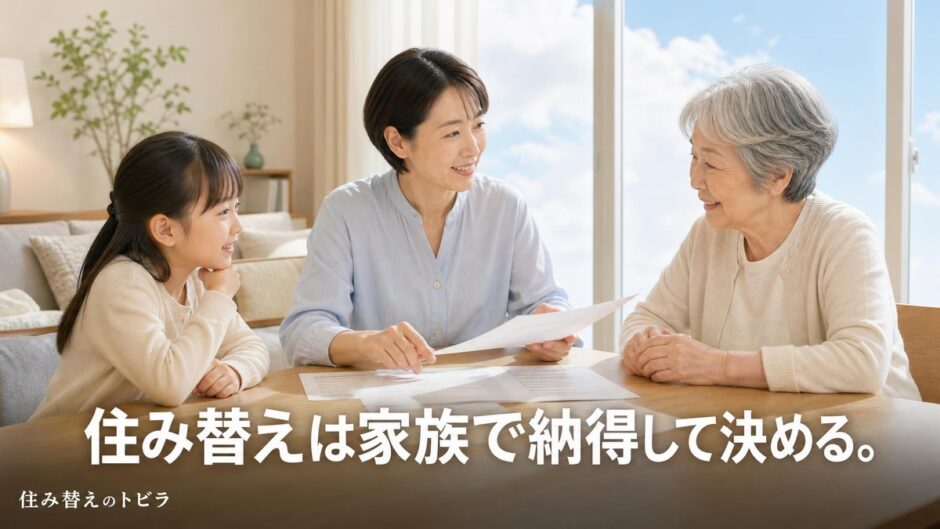 住み替えで家族を説得する進め方｜子どもの転校と同居の親の反対への対処