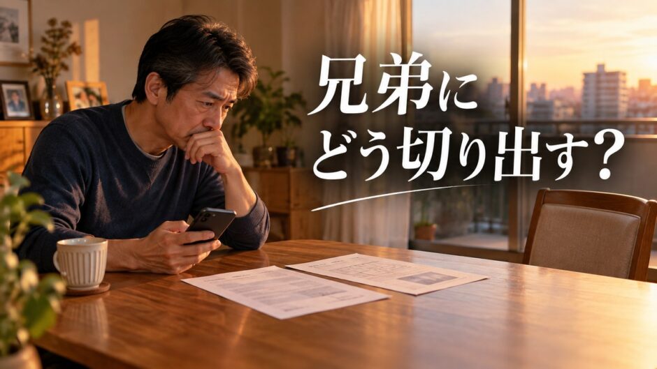 相続したマンションを売りたい。兄弟にどう切り出す？最初のひと言と3枚の資料