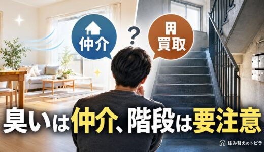 臭いやエレベーターなしの部屋は仲介と買取どちらが得？手残りを試算